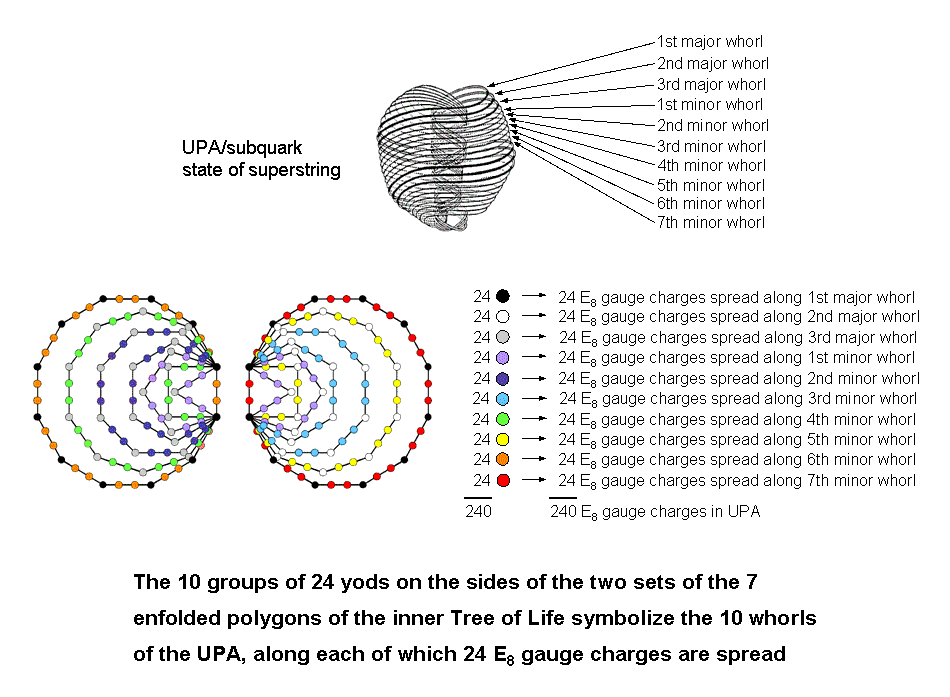 10 groups of 24 yods line sides of two sets of 7 enfolded polygons