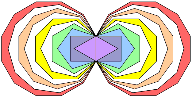 First (10+10) polygons