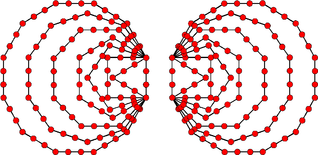 (120+120) boundary yods in the (7+7) polygons