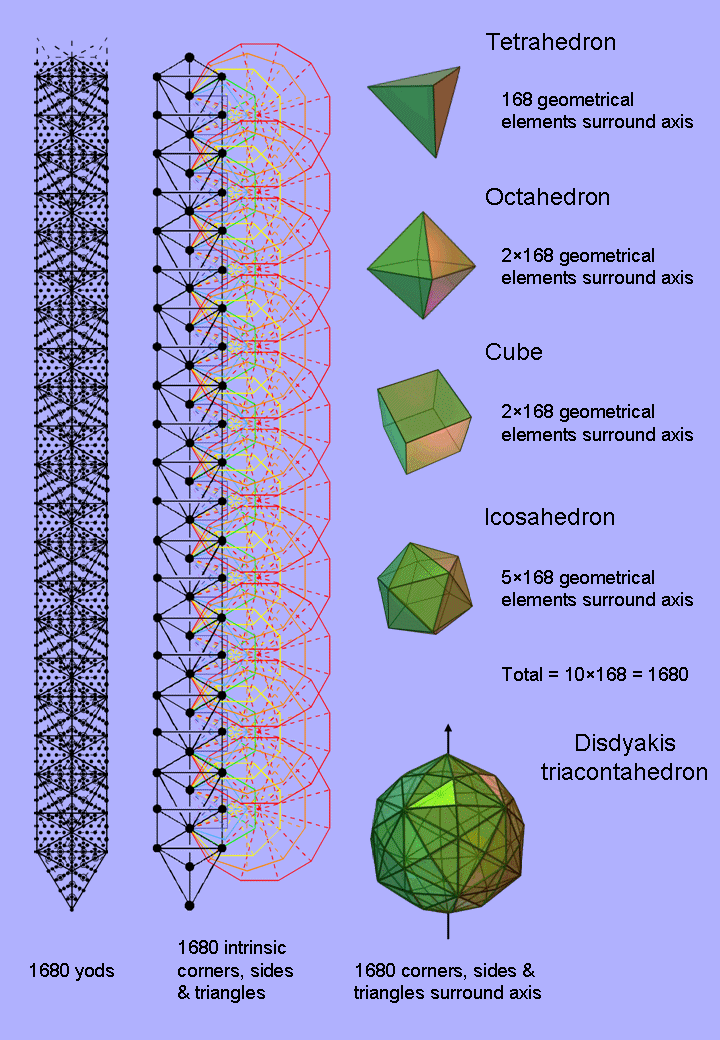 1680 embodied in outer & inner form of 10 Trees, 1st four Platonic solids & disdyakis triacontahedron