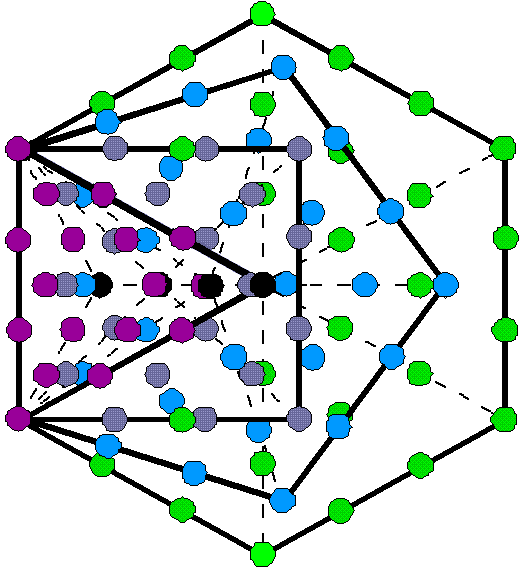 1st four enfolded polygons