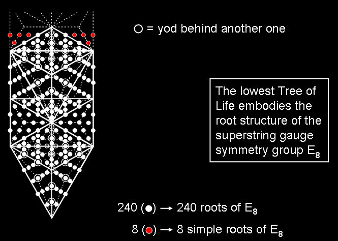 248 yods below top of 1-tree symbolize 248 roots of E8