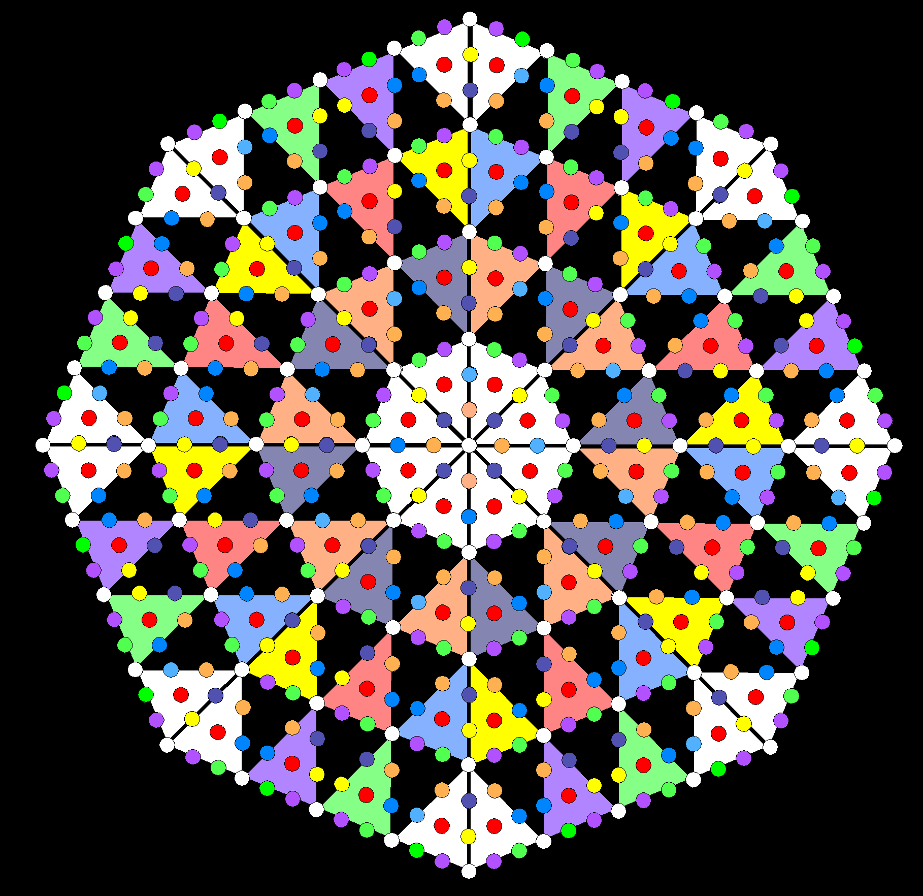 496 hexagonal yods in octagon