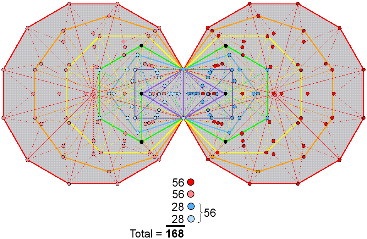 3x56 intrinsic corners in (7+7) enfolded Type B polygons