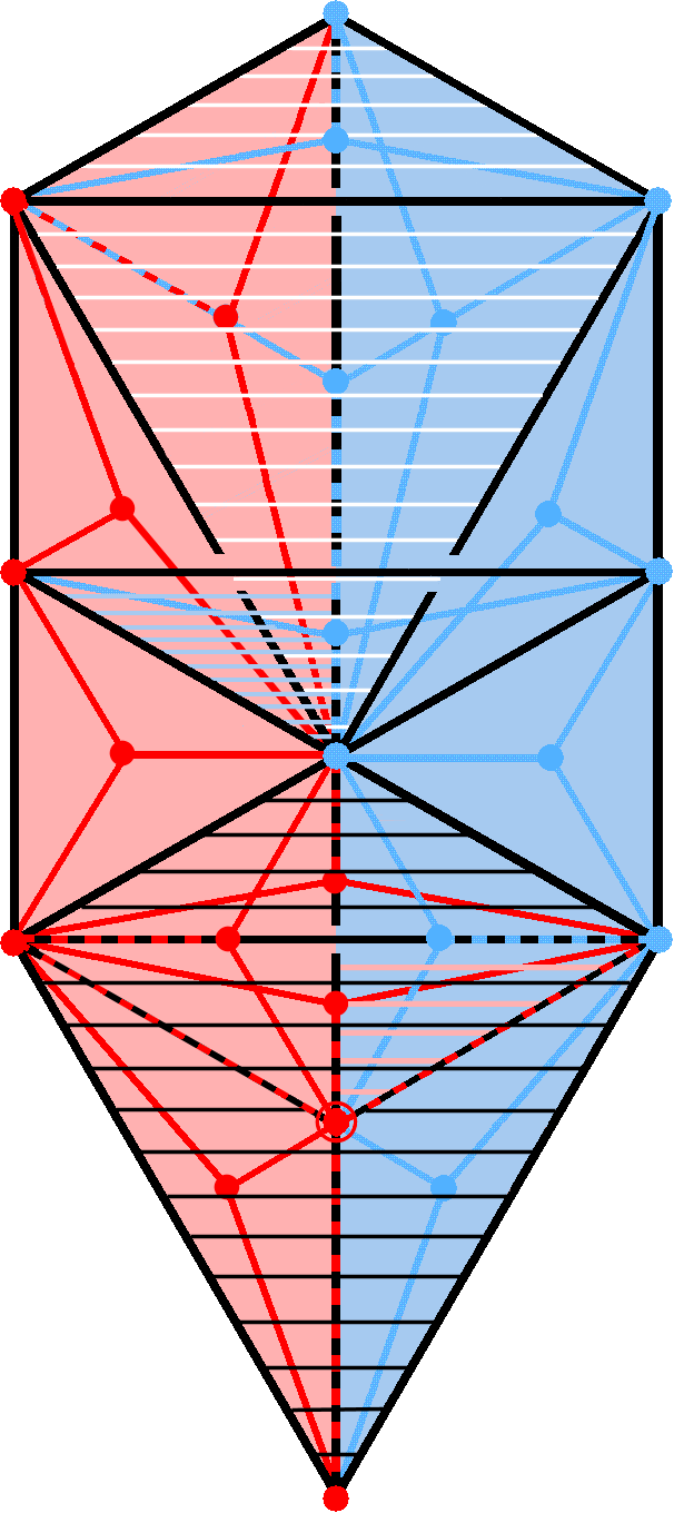 (72+72) geometrical elements in two halves of outer Tree of Life