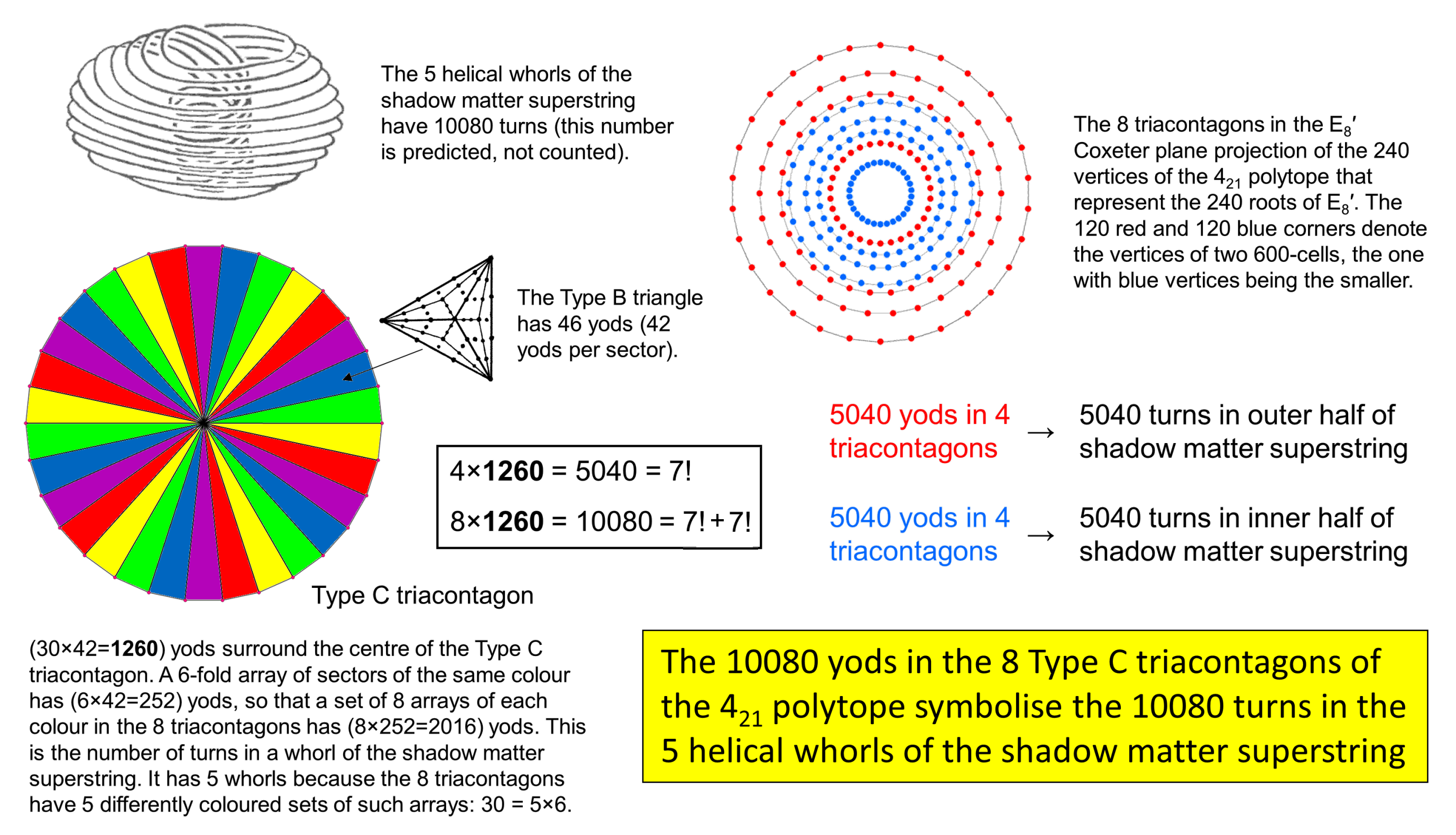 10080 yods in 8 Type C triacontagons symbolise 10080 tirns in whorls of shadow matter superstring