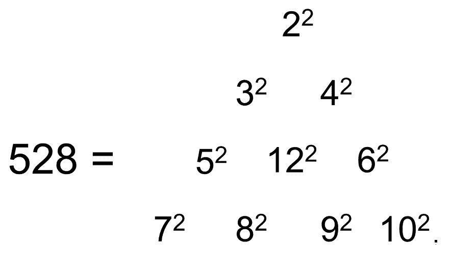 Tetractys representation of 528