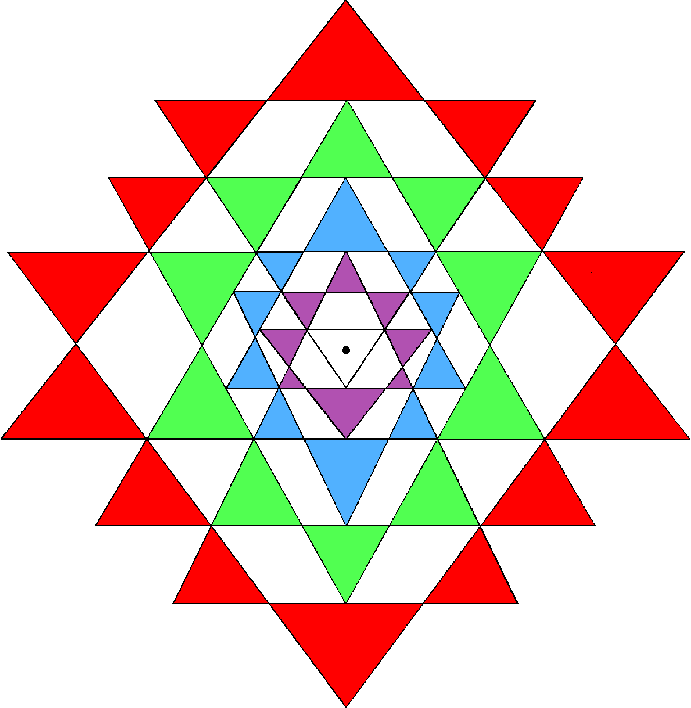 Sri Yantra has 69 points and 171 lines & triangles