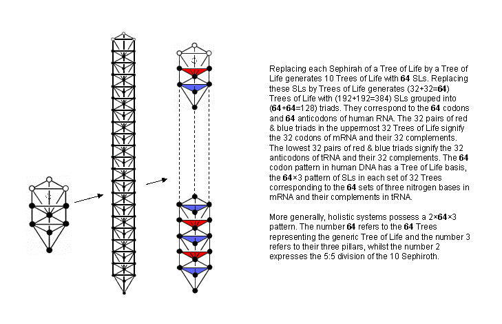 Tree of Life basis of 64 sets of 3 intervals