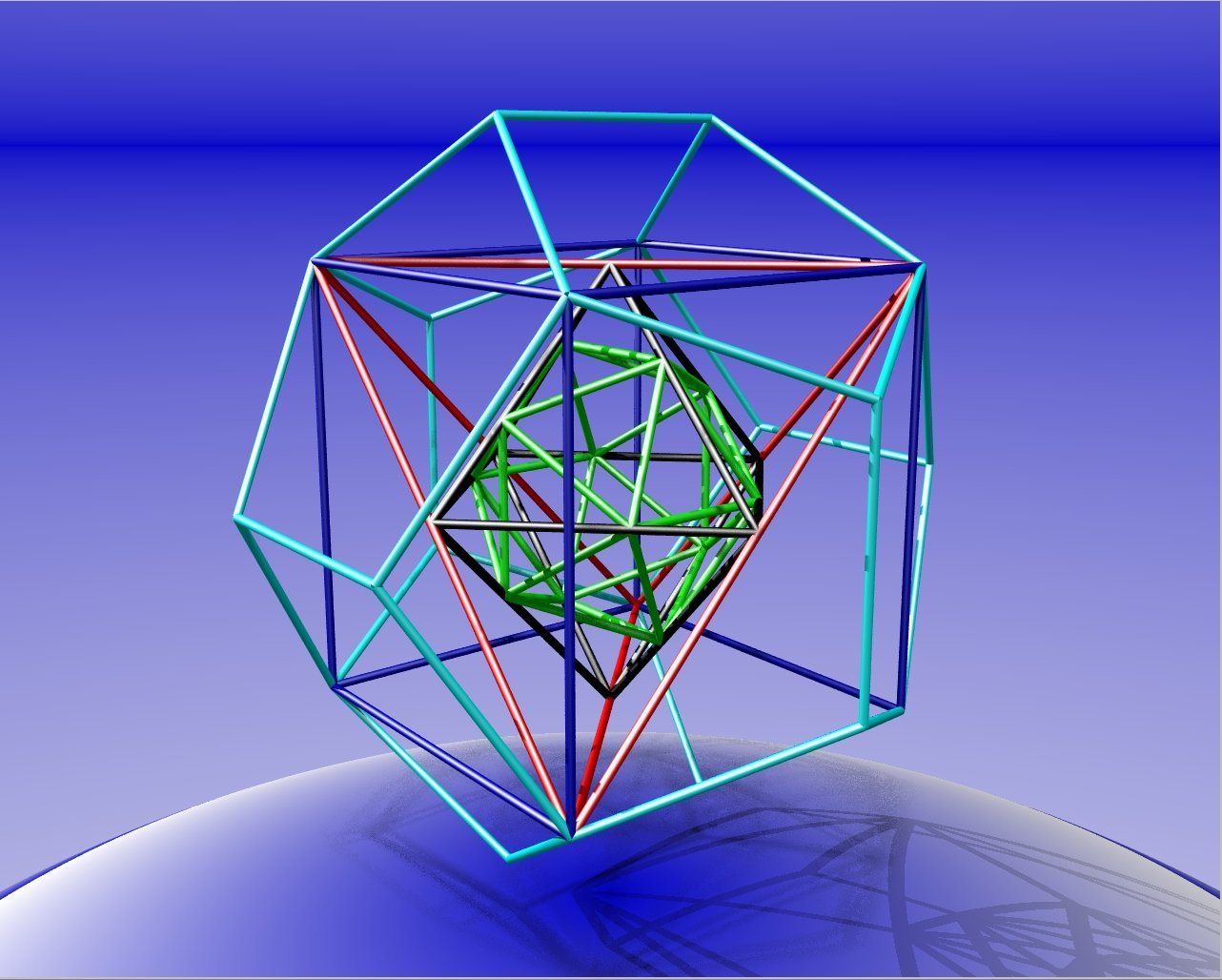 5 nested Platonic solids